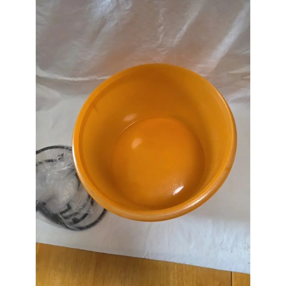 Tupperware Canister Glitter Orange Black Halloween With Cariolier Handle 14 Cups